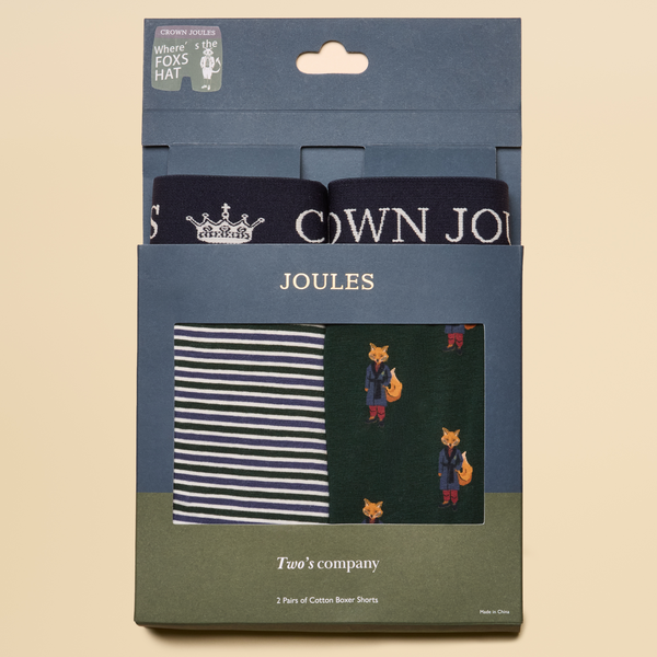 Joules Mens Crown Joules Boxers - Blue/Green