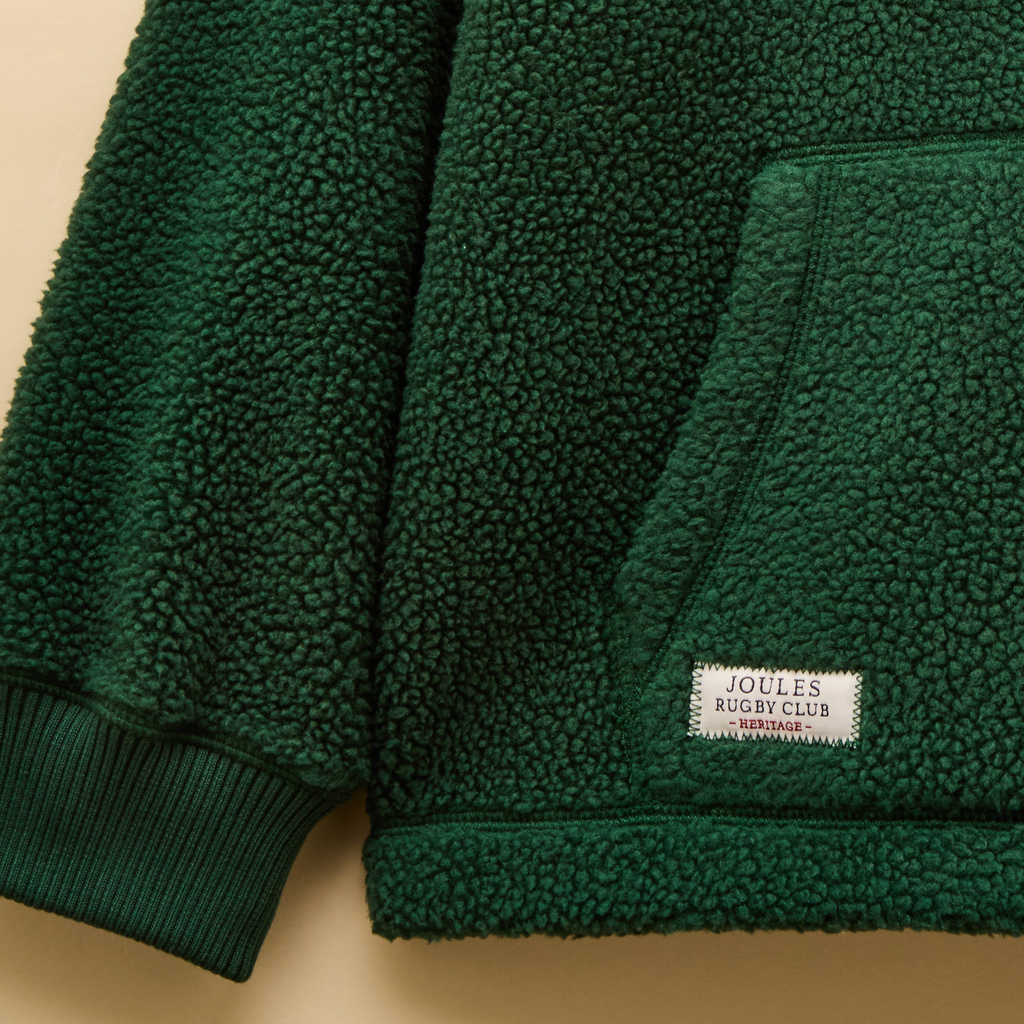 Joules Boys Fleece Rugby Shirt - Green