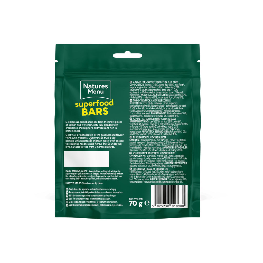 Natures Menu Country Hunter Superfood Bars - Fish
