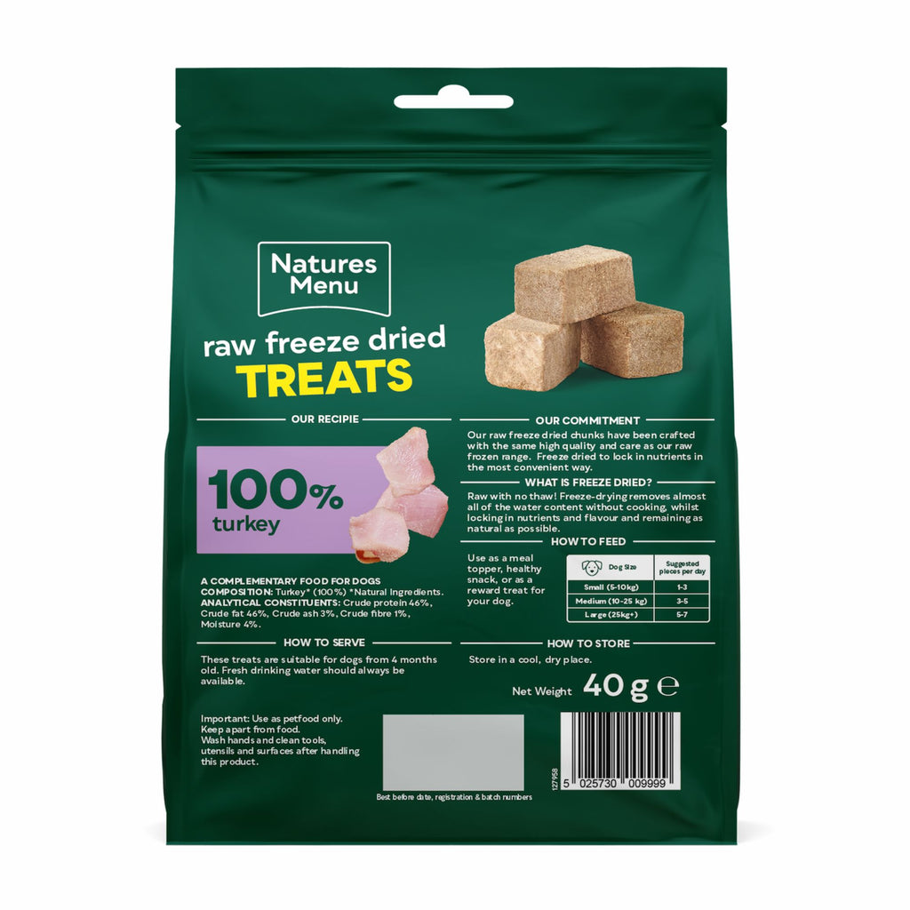 Natures Menu Freeze Dried Chunks - Turkey