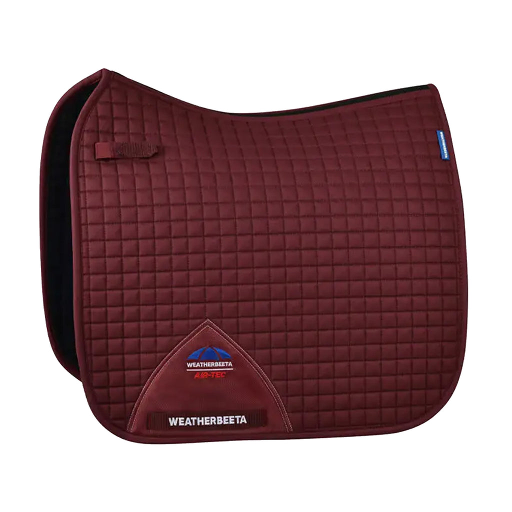 WeatherBeeta Prime Air-Tec Dressage Saddle Pad - Burgundy