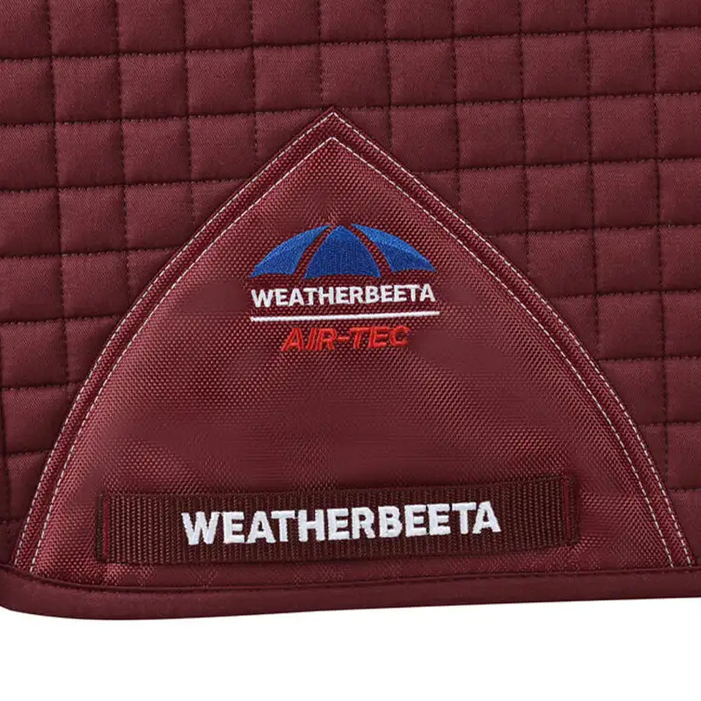 WeatherBeeta Prime Air-Tec Dressage Saddle Pad - Burgundy
