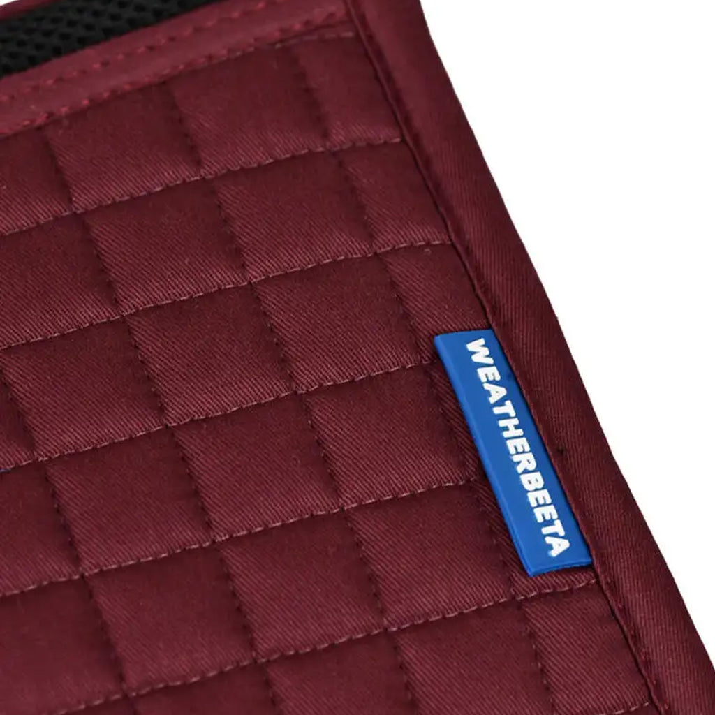 WeatherBeeta Prime Air-Tec Dressage Saddle Pad - Burgundy
