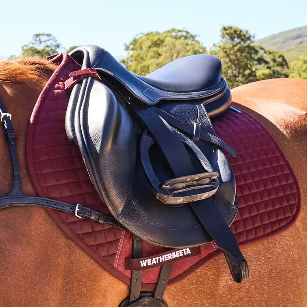 WeatherBeeta Prime Air-Tec Jump Shaped Saddle Pad - Burgundy