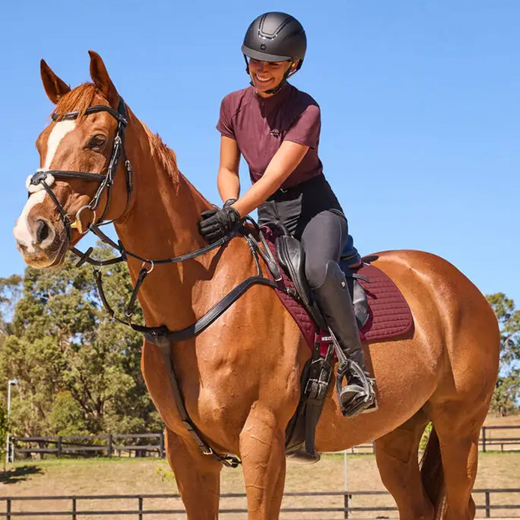 WeatherBeeta Prime Air-Tec Jump Shaped Saddle Pad - Burgundy