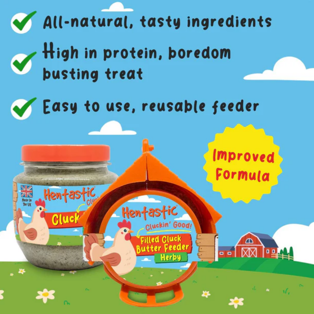 Hentastic Filled Cluck Butter Feeder - Herby