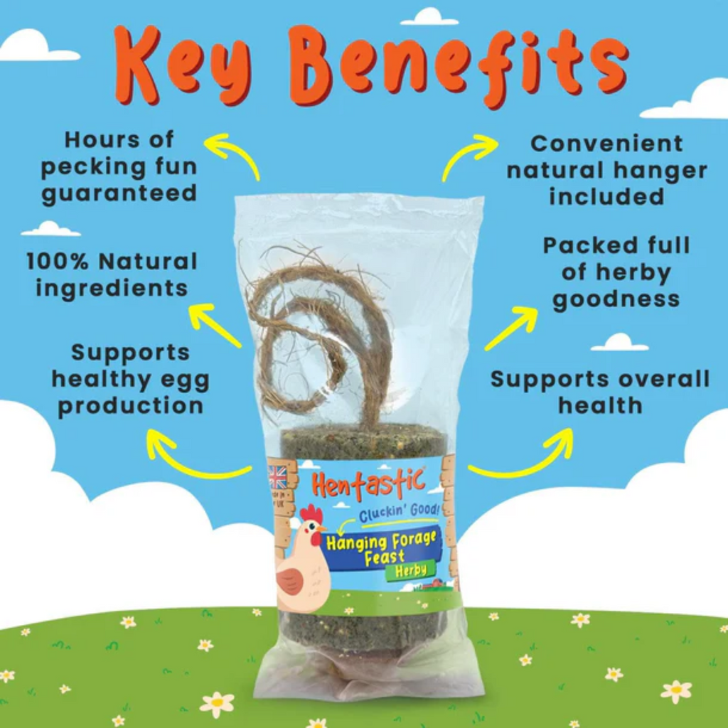 Hentastic Hanging Forage Feast Herby - 400g