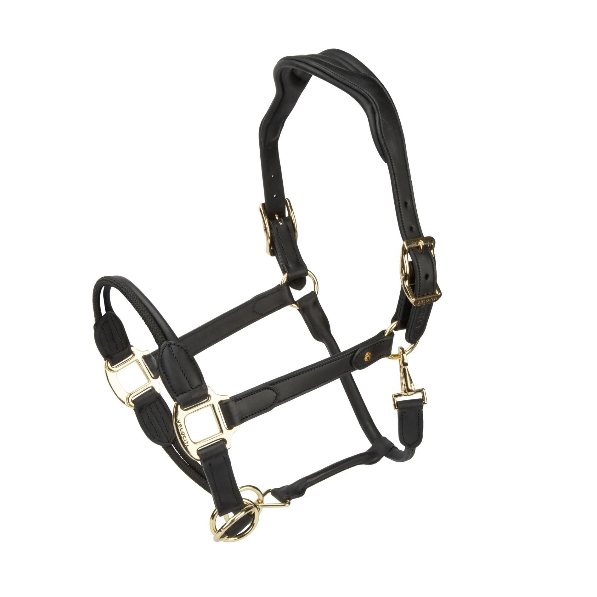 Velociti R Velociti LUSSO Soria Control Leather Headcollar - Black - R&R Country