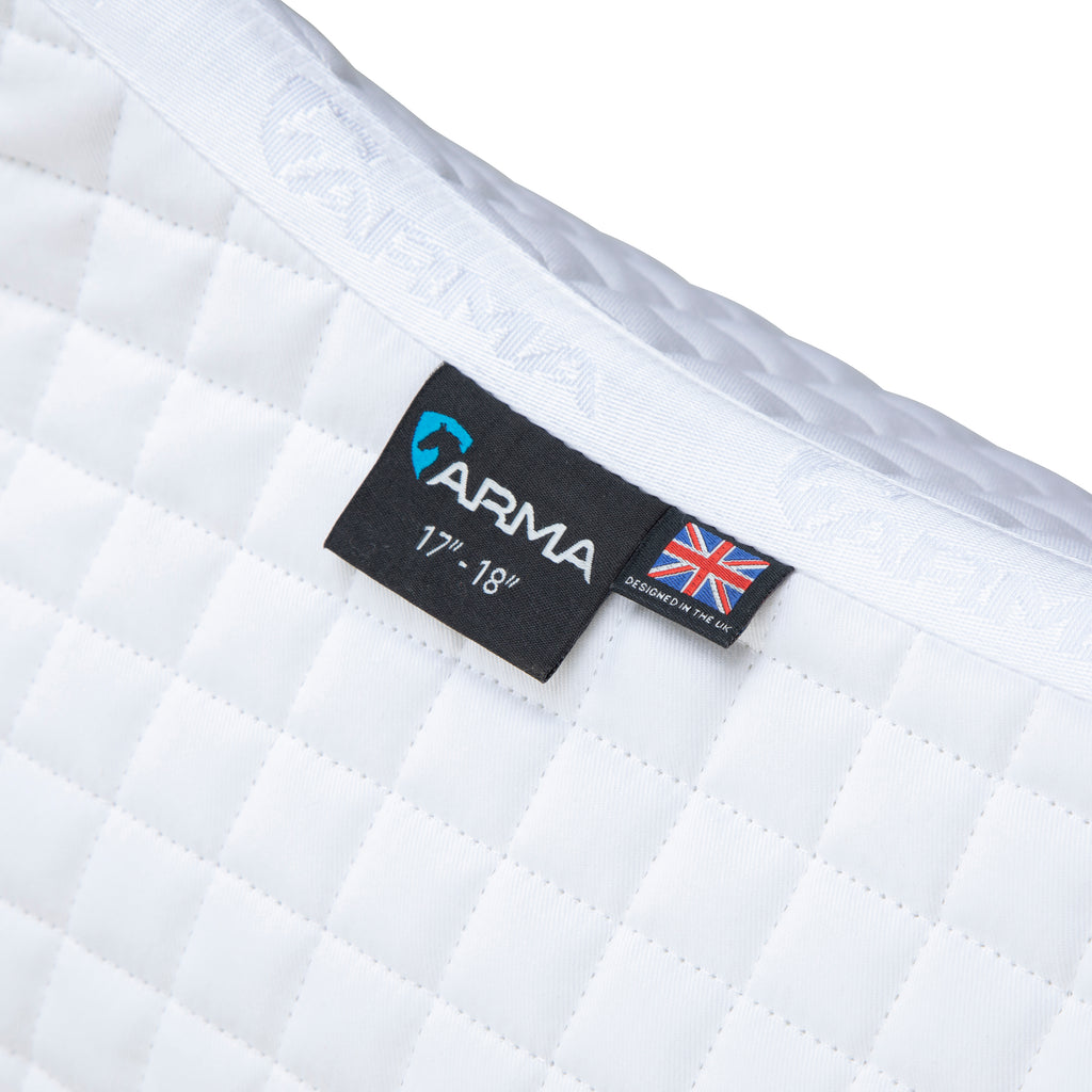 ARMA Numbered Jump Saddlecloth - White