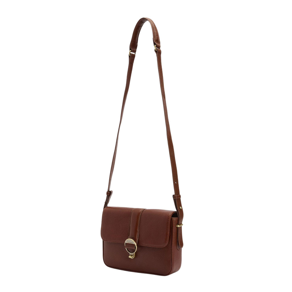 Barbour Ladies Rosa Leather Crossbody Bag - Brown
