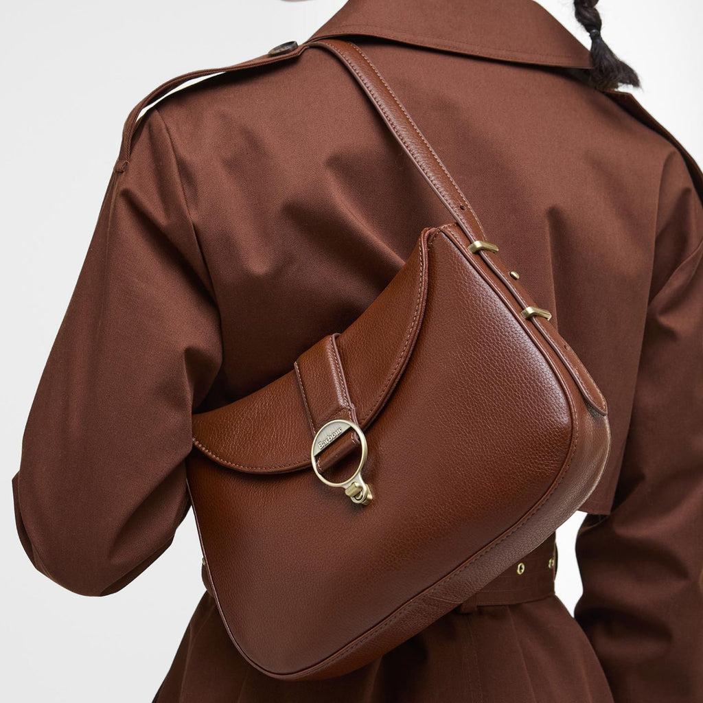 Barbour Ladies Alder Leather Sling Bag - Brown