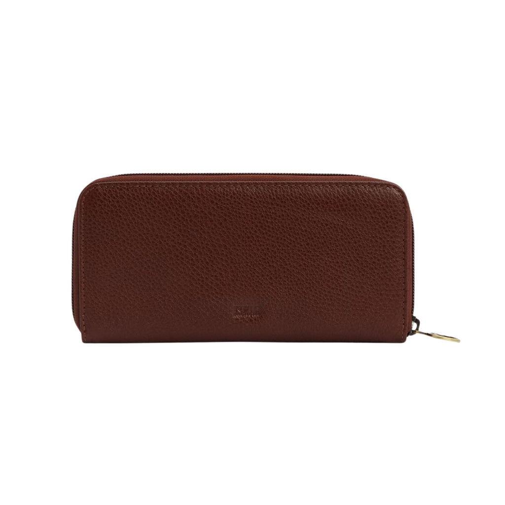 Barbour Ladies Birch Leather Matinee Purse - Brown