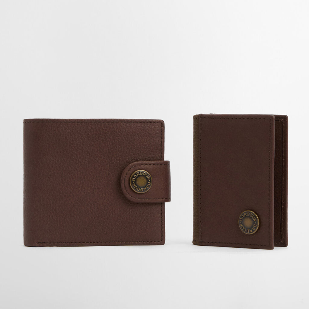 Barbour Mens Padbury Leather Gift Set - Brown