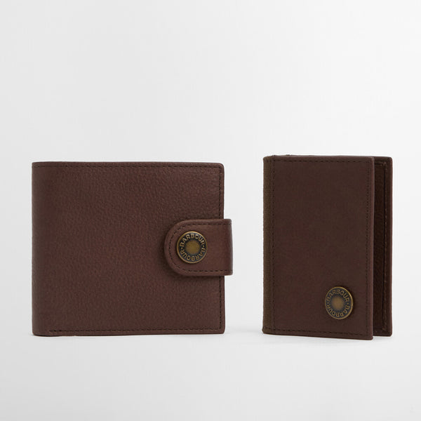 Barbour Mens Padbury Leather Gift Set - Brown