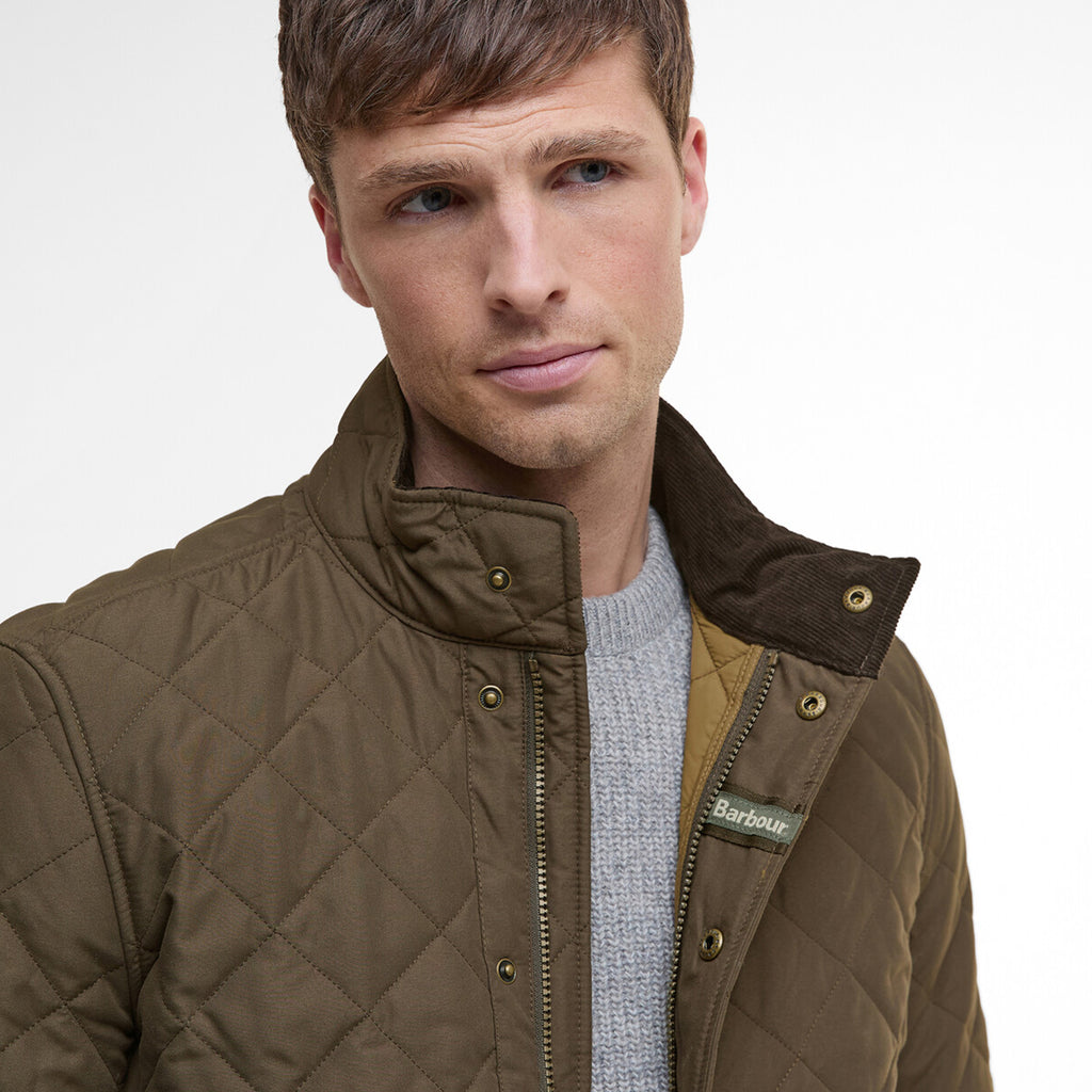 Barbour Mens Shoveler Quilted Jacket - Dark Olive