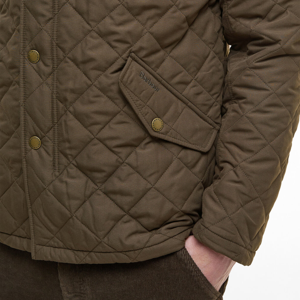 Barbour Mens Shoveler Quilted Jacket - Dark Olive