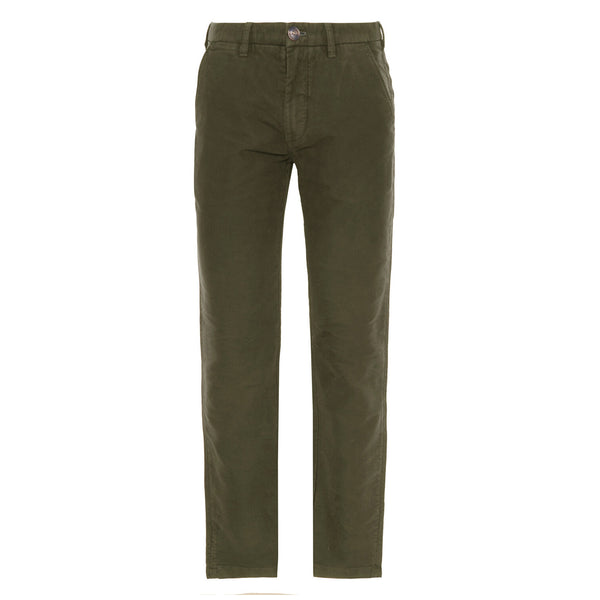 Barbour Mens Moleskin Tailored Fit Trousers - Dark Olive