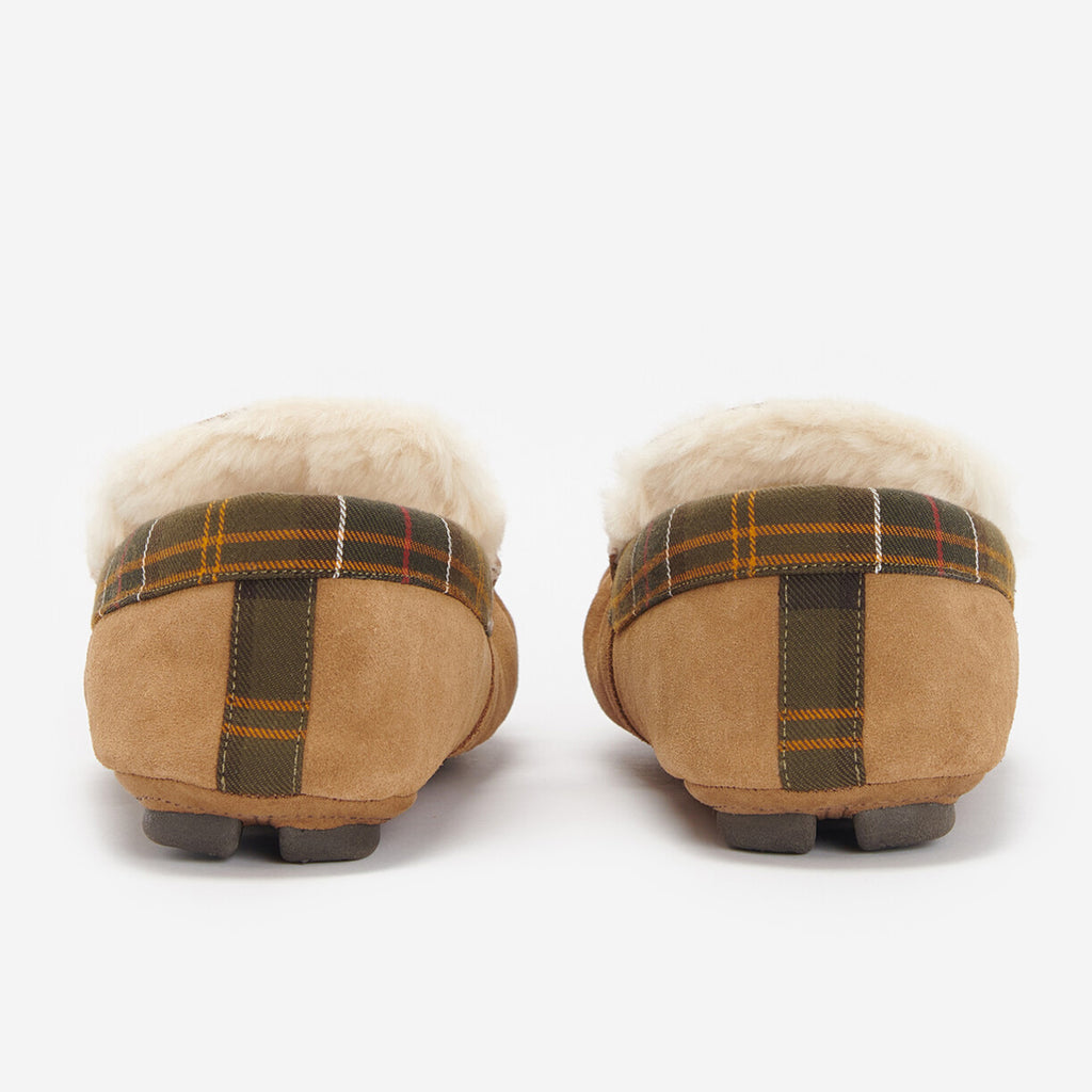 Barbour Mens Monty Moccasin Slipper - Camel Suede
