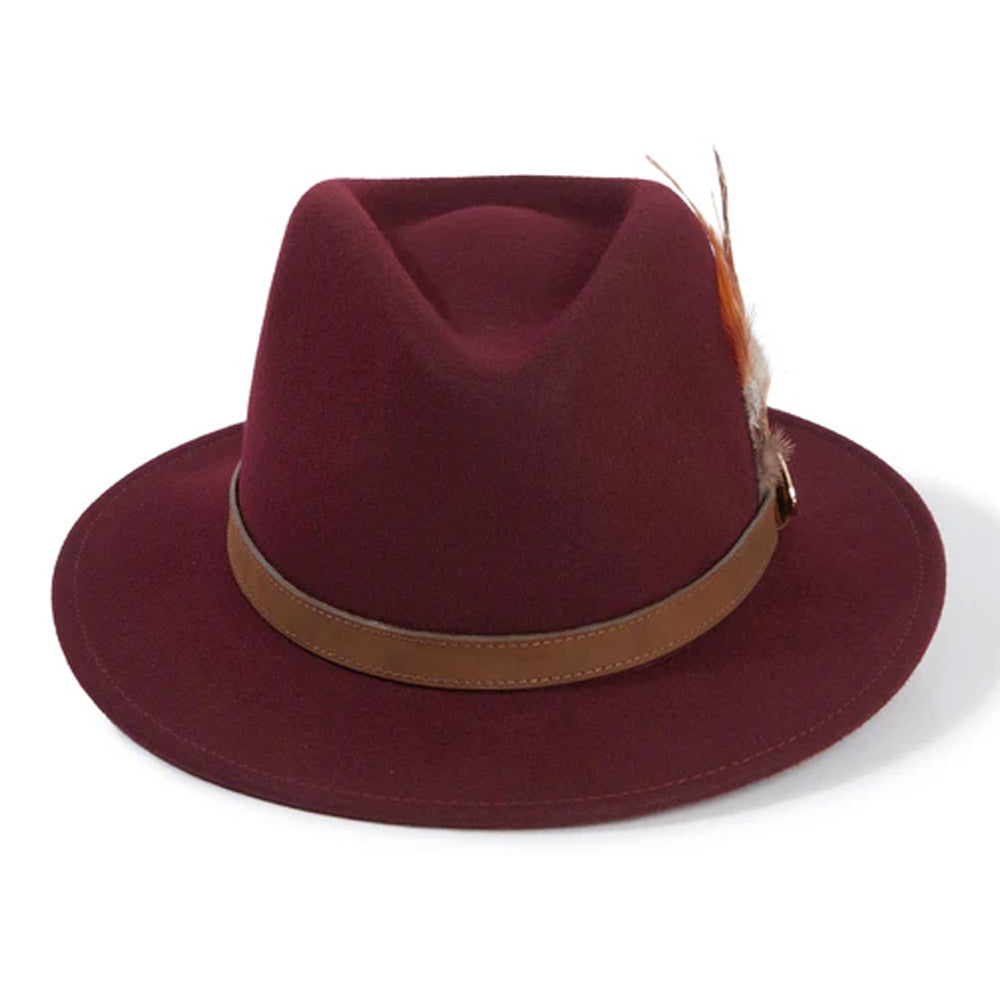Hicks and Brown Suffolk Fedora - Plum
