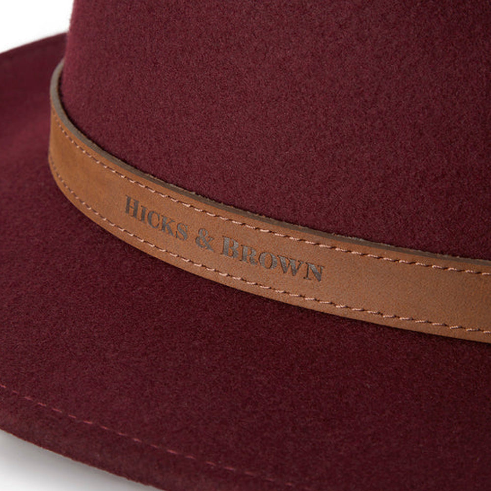Hicks and Brown Suffolk Fedora - Plum