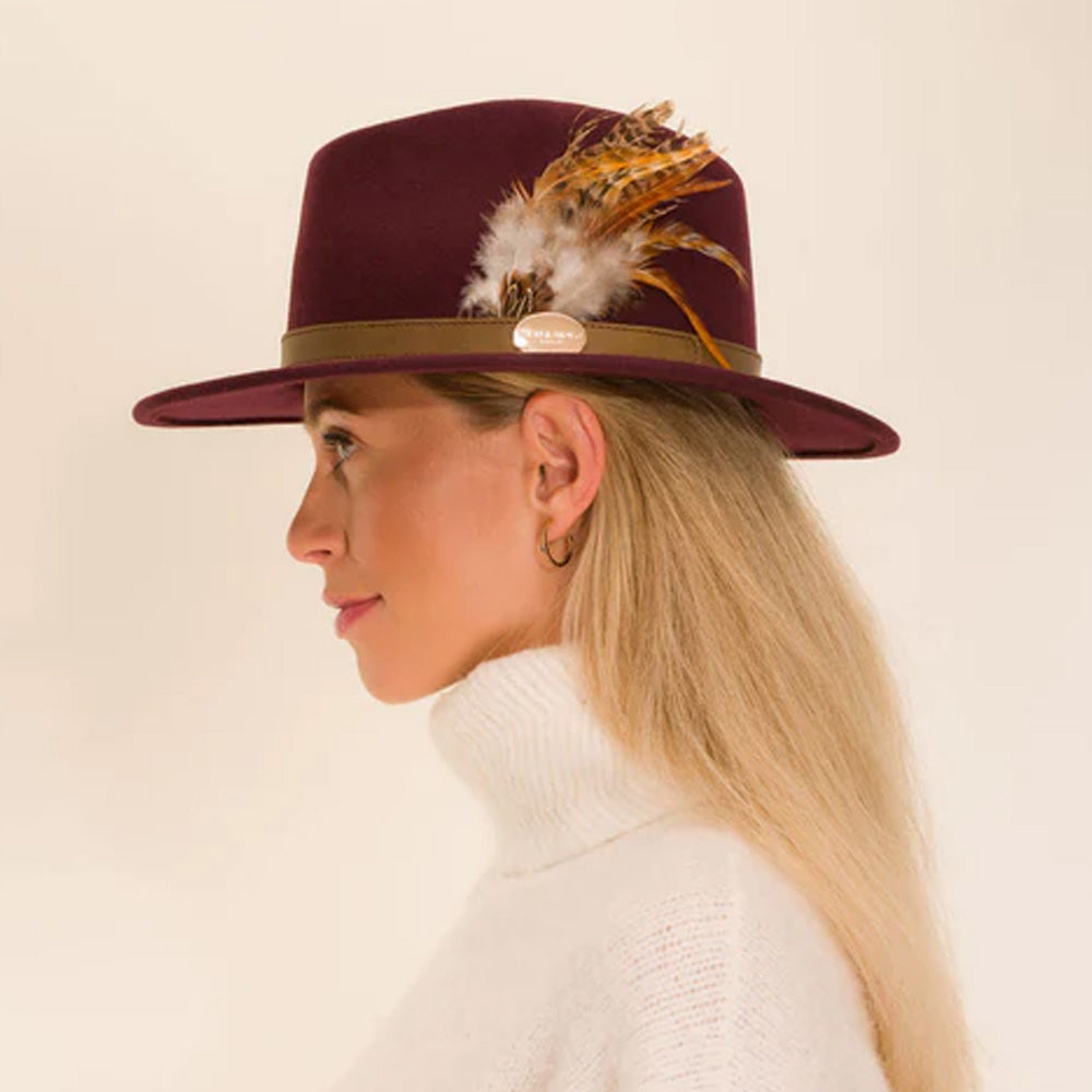 Hicks and Brown Suffolk Fedora - Plum
