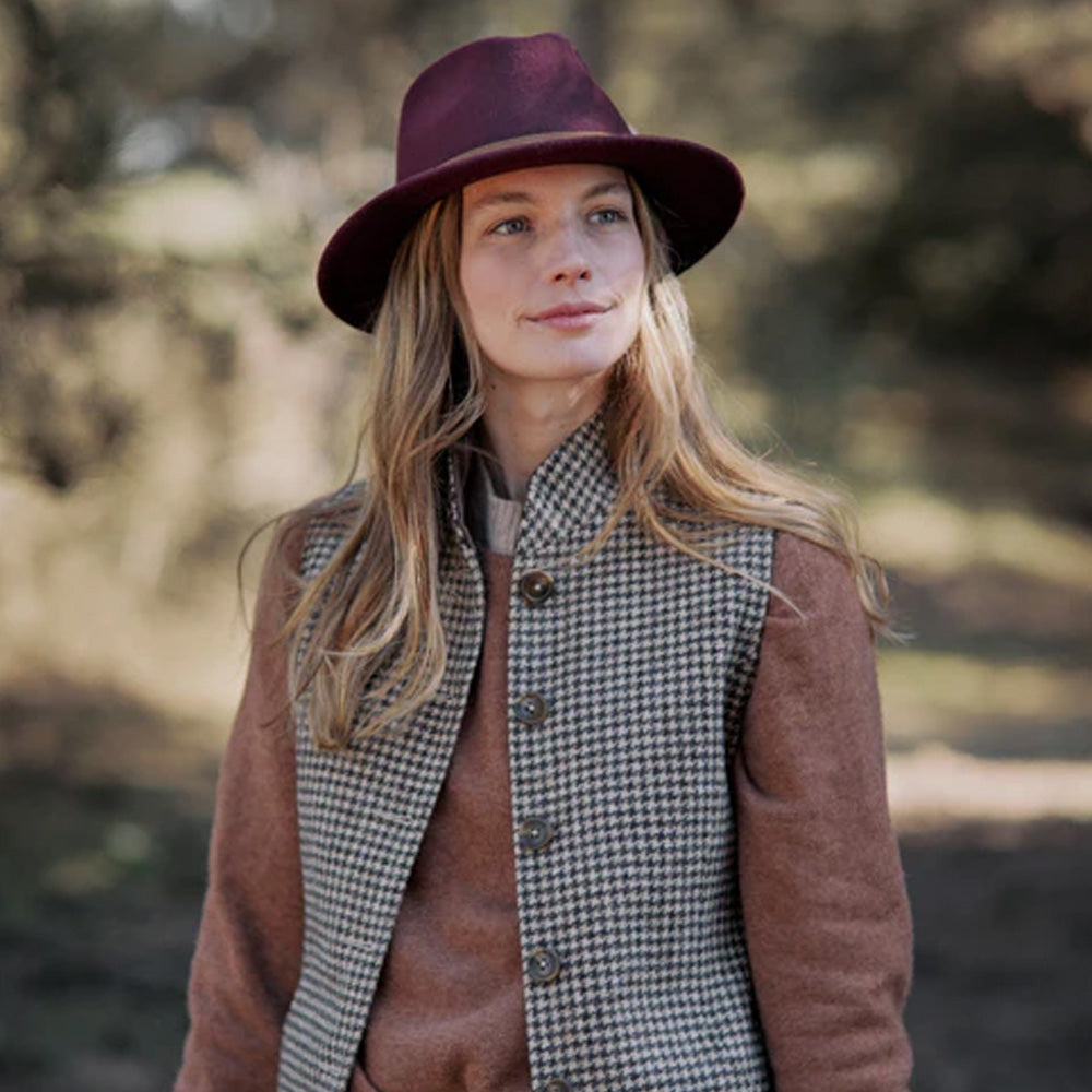 Hicks and Brown Suffolk Fedora - Plum