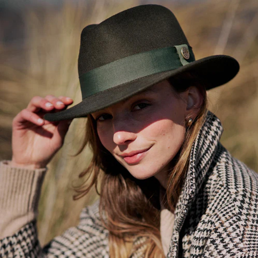 Hicks and Brown Norfolk Fedora - Olive Green