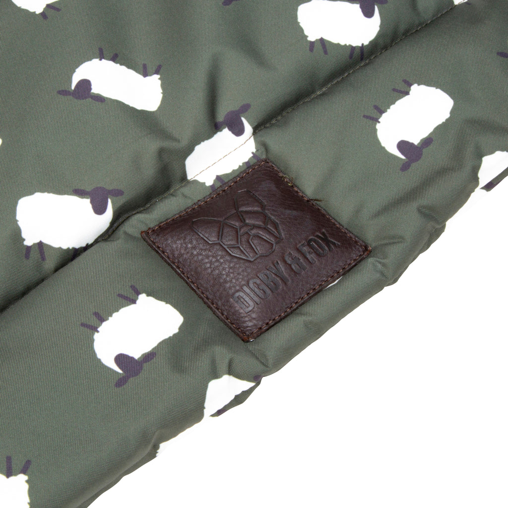 Digby and Fox Waterproof Padded Dog Bed - Sheep