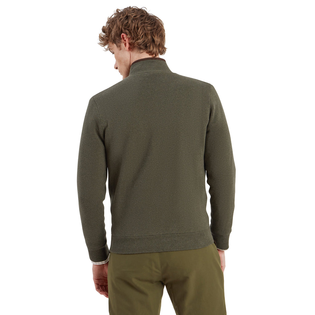 Schoffel Mens Angus Aerobloc Quarter Zip - Woodland