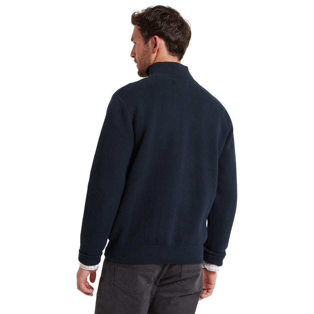 Schoffel Mens Marlow Quarter Zip Jumper - Navy