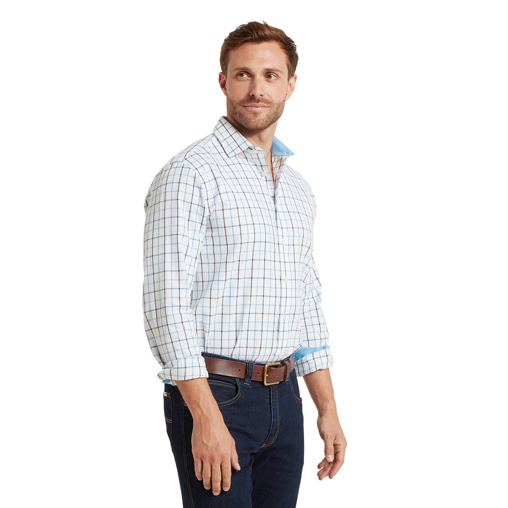 Schoffel Mens Baconsthorpe Tailored Shirt - Mountain Blue