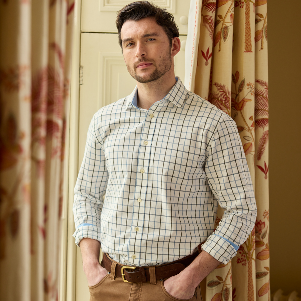 Schoffel Mens Baconsthorpe Tailored Shirt - Mountain Blue