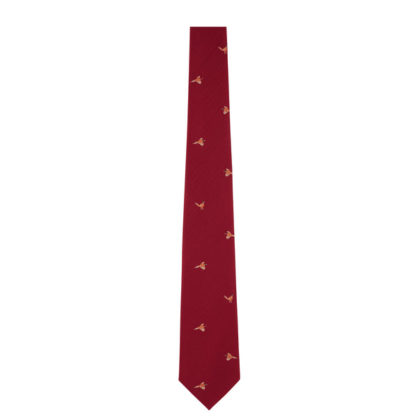 Schoffel Mens Ashford Silk Tie - Chilli Pheasant