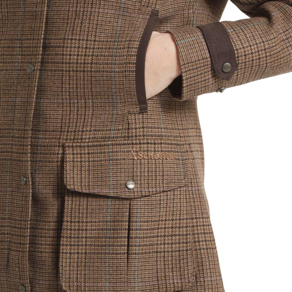 Schoffel Ladies Murra Tweed Coat - Teviot Tweed