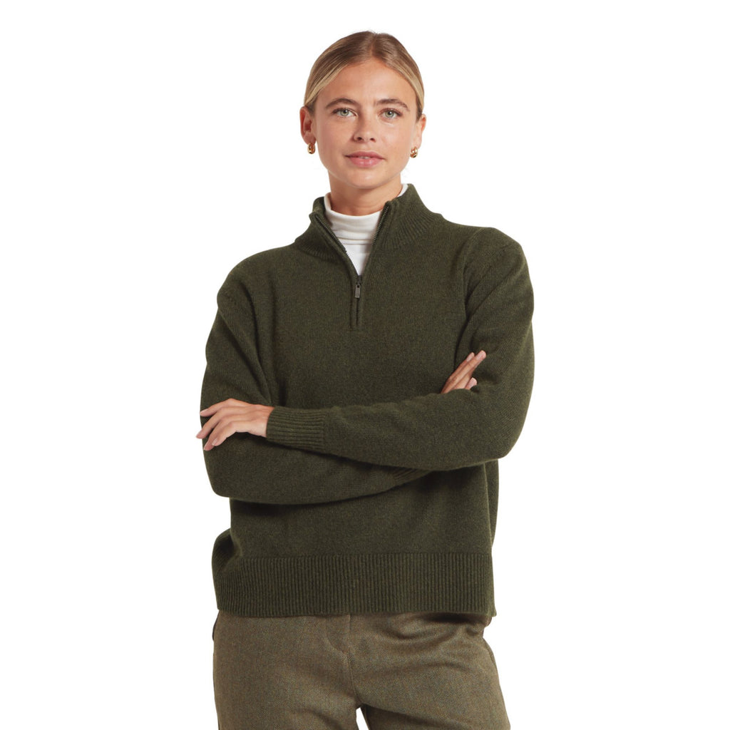 Schoffel Ladies Thoralby 1/4 Zip Jumper - Loden
