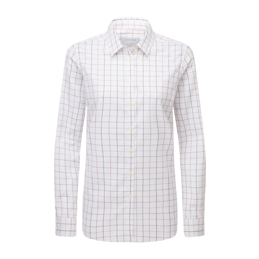 Schoffel Ladies Blakeney Shirt - Dark Mauve Tattersall
