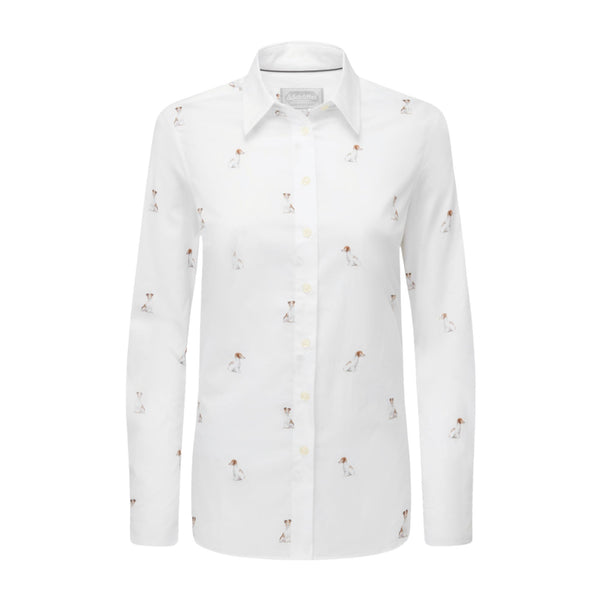 Schoffel Ladies Norfolk Shirt - Jack Russel Print