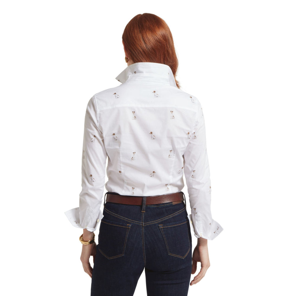 Schoffel Ladies Norfolk Shirt - Jack Russel Print