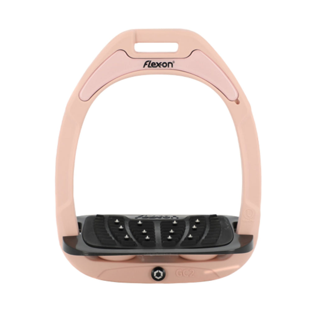 Flex-On Limited Edition Green Composite Inclined Ultra-Grip Stirrups - Peach