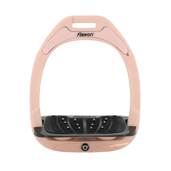 Flex-On Limited Edition Green Composite Inclined Ultra-Grip Stirrups - Peach