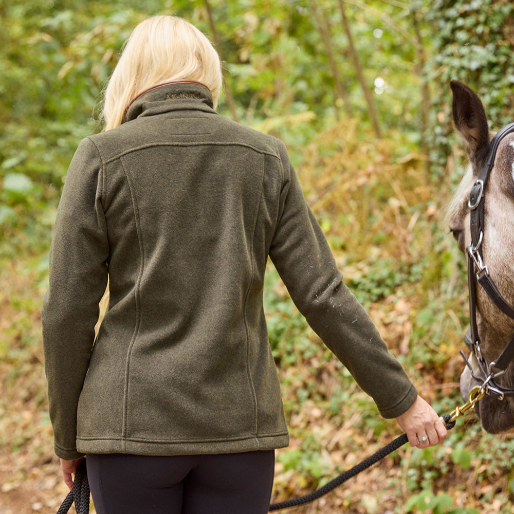 Schoffel Ladies Tilton 1/4 Zip Fleece - Dark Olive
