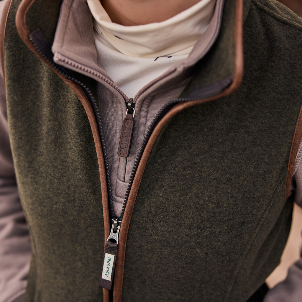 Schoffel Ladies Lyndon Fleece Gilet - Dark Olive