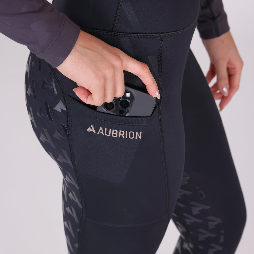 Aubrion React Winter Riding Tights - Shadow