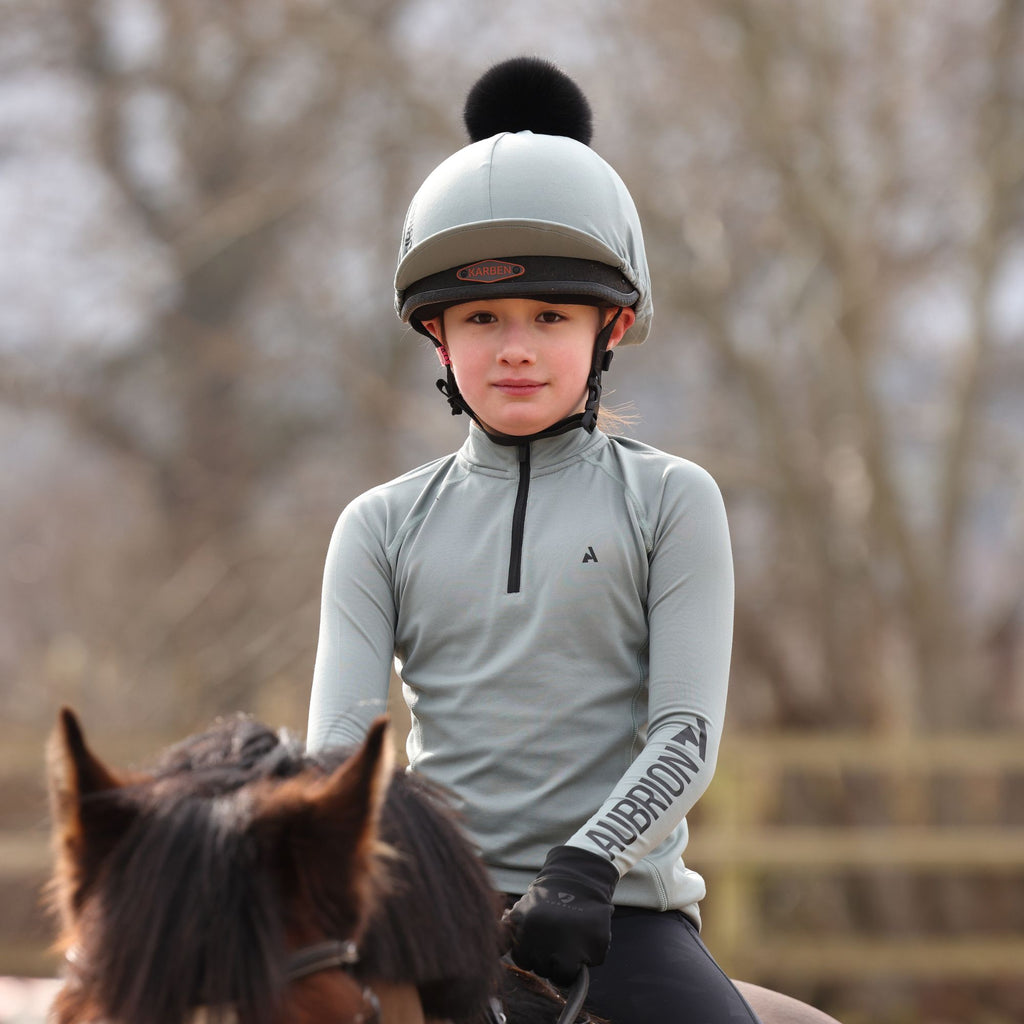 Aubrion Young Rider React Winter Base Layer - Sage