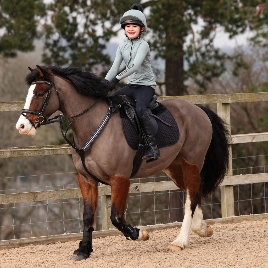 Aubrion Young Rider React Winter Base Layer - Sage