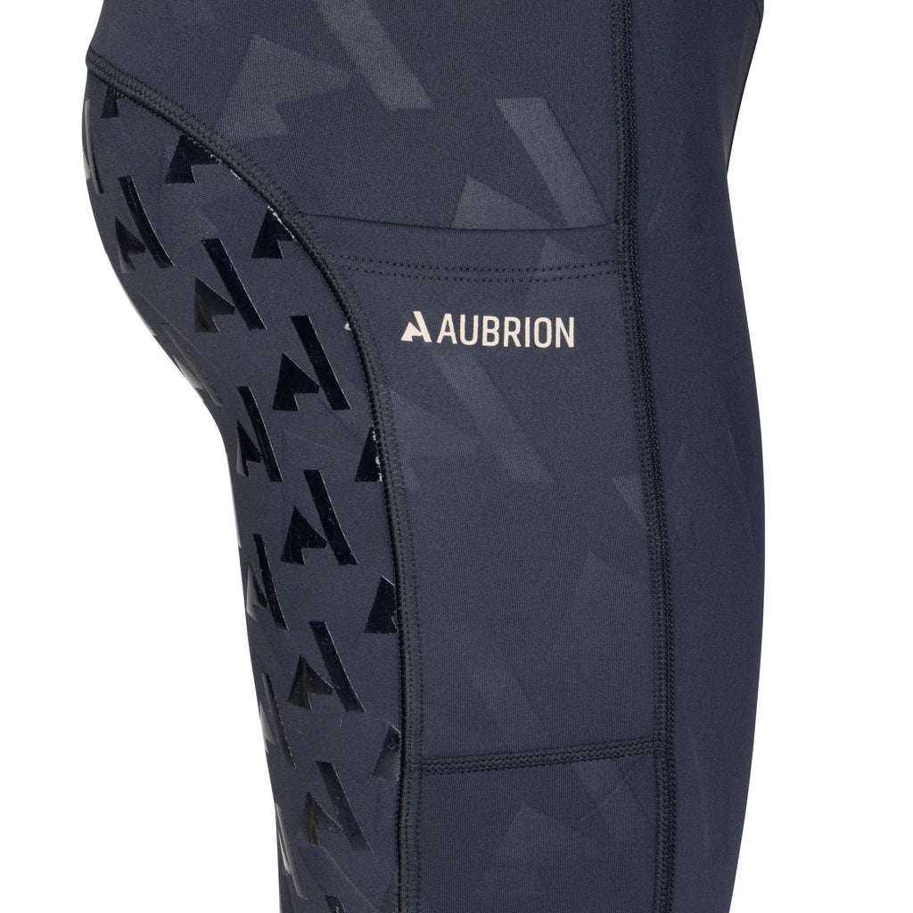 Aubrion Young Rider React Winter Riding Tights - Shadow