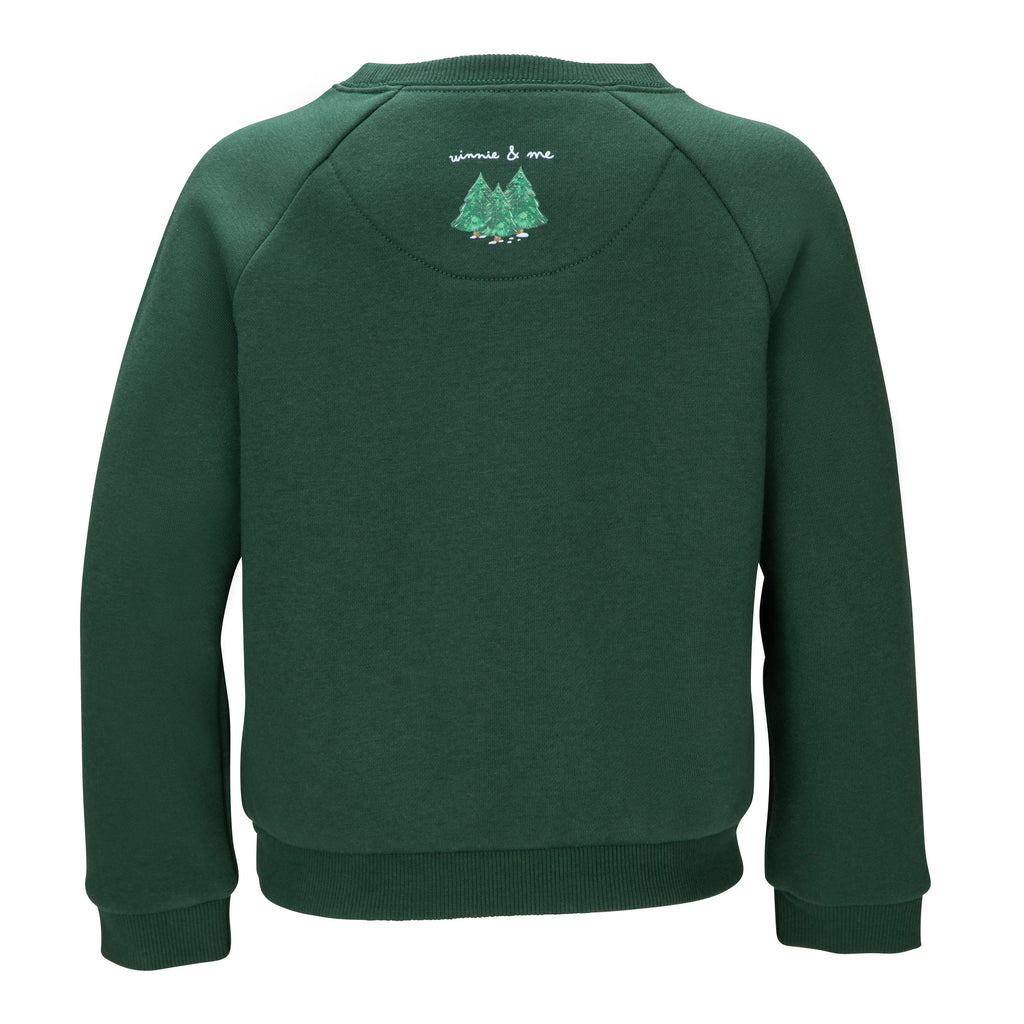 Winnie and Me Childs Festive Sweatshirt - Green