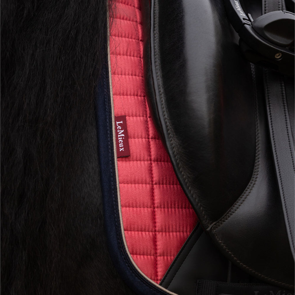 LeMieux Suede Dressage Square - Cranberry