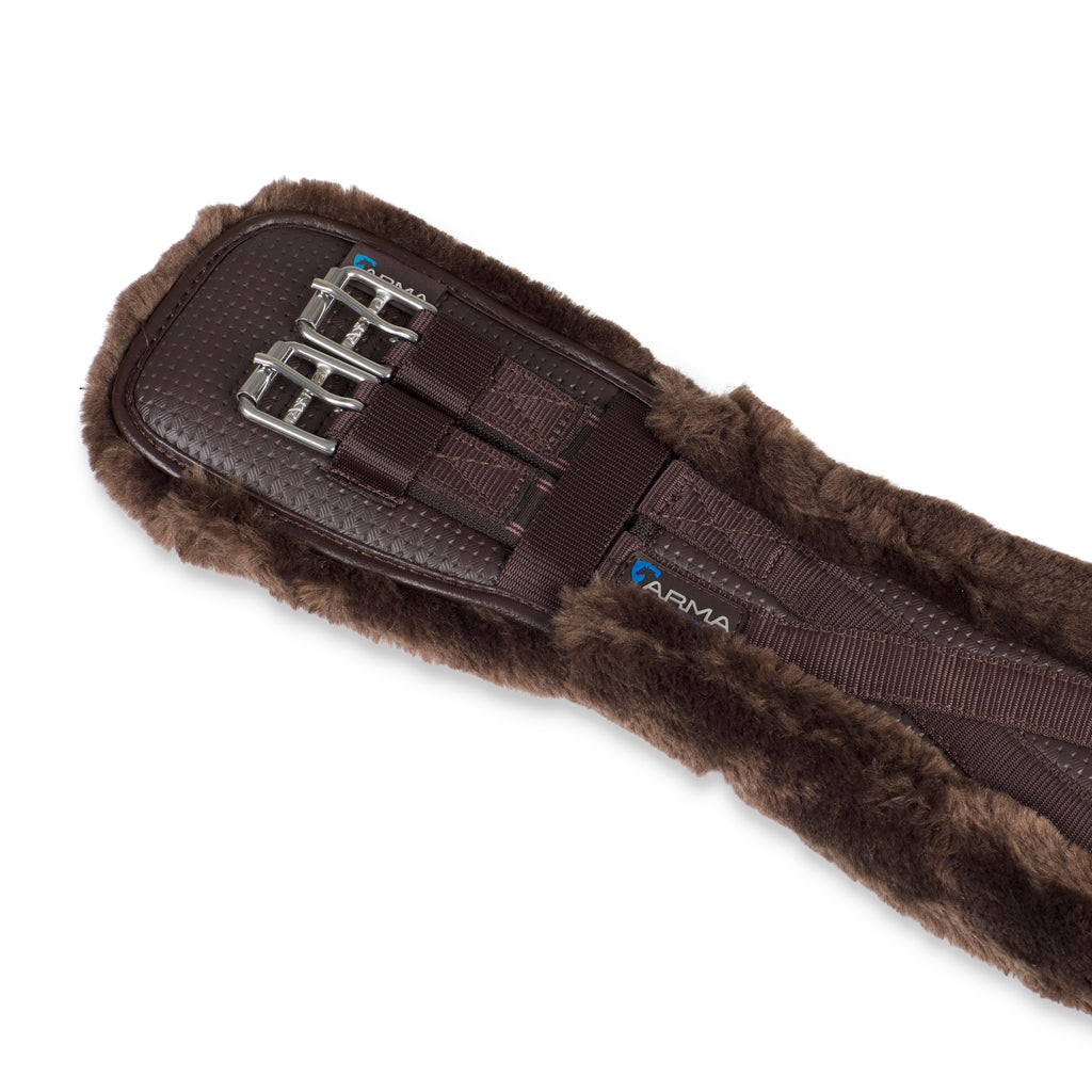 ARMA SupaFleece Dressage Girth - Elastic - Brown