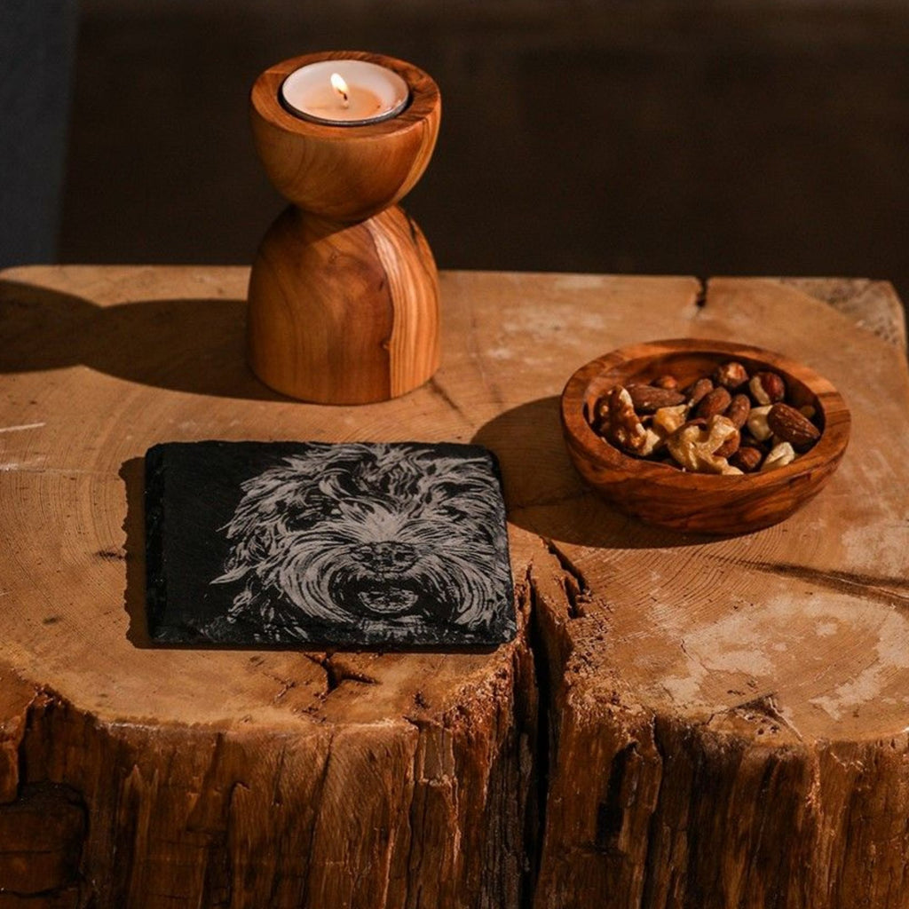 Selbrae House Single Slate Coaster - Cockapoo